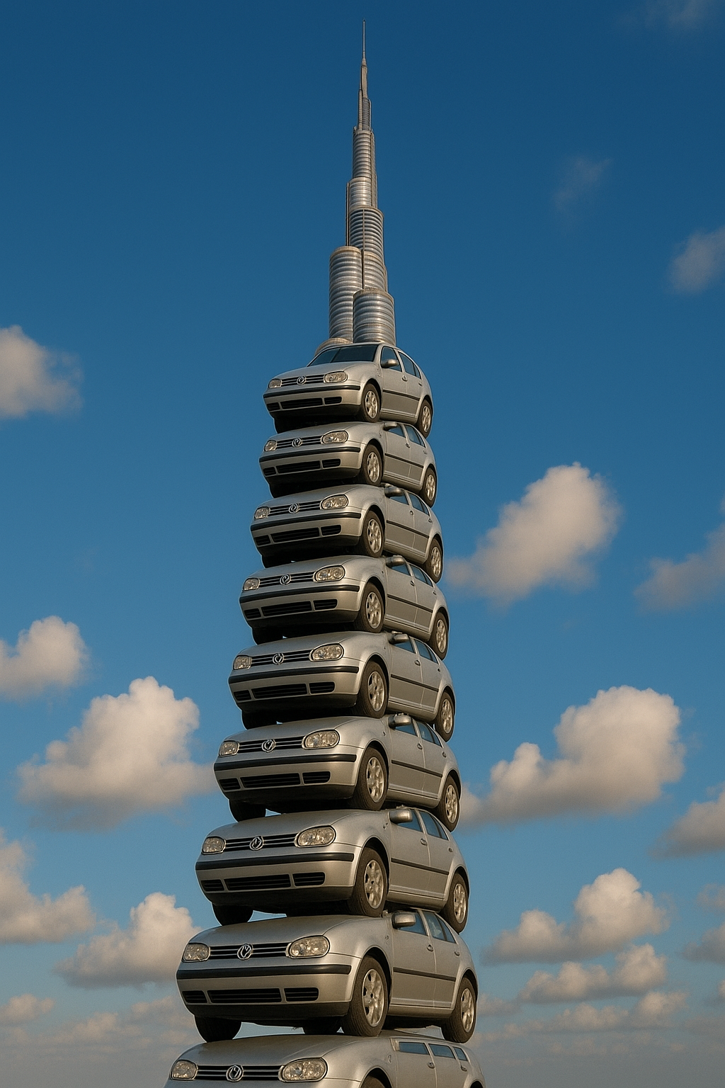 Koliko Volkswagen Golf 4 automobila treba da bi se napravila Burj Khalifa?